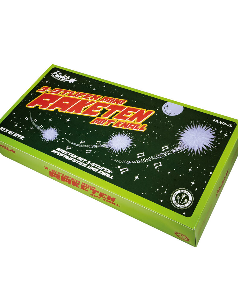 3-Stufen Mini-Raketen mit Knall